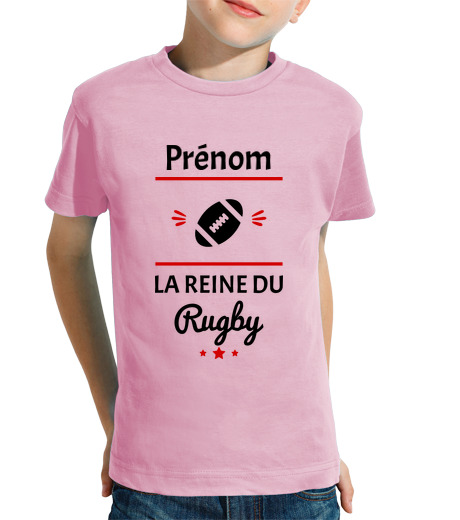 Tee Shirt Pour Enfant Manche Courte La reine du rugby, rugbywoman