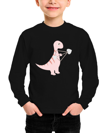 Image of cupid dinosaur - girl's t- t shirt ml