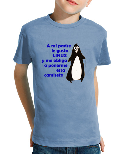 T-shirt bambino manica corta linux