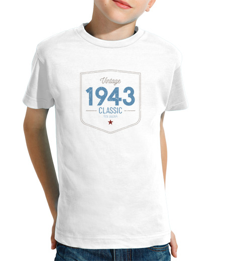 Tee Shirt Pour Enfant Manche Courte 1943 millésime-année-6 000034