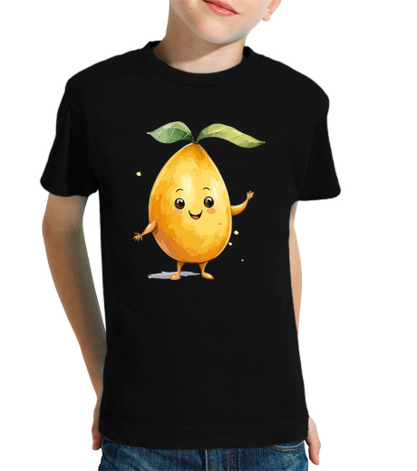 Tee Shirt Pour Enfant Manche Courte mignon fruit légume ananas oignon