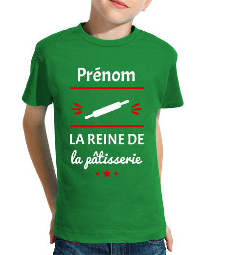 Tee Shirt Pour Enfant Manche Courte La reine de la pâtisserie,patissière