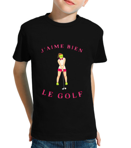 Tee Shirt Pour Enfant Manche Courte j aime bien le golf