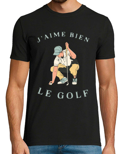 Tee Shirt Homme Manche Courte j aime bien le golf