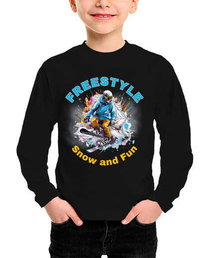Image of freestyle snow and fun - extreme ski sport gift for children
