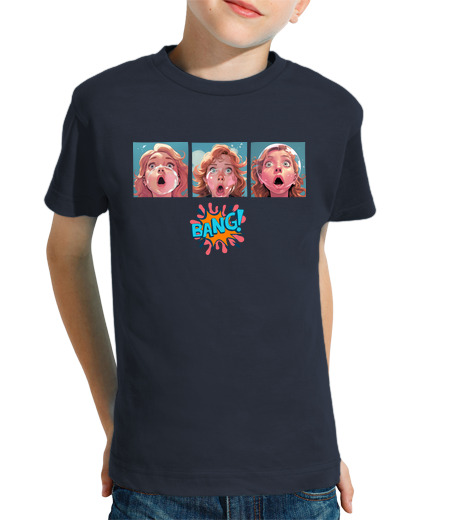 Tee Shirt Pour Enfant Manche Courte un ballon de bubblegum explese bang