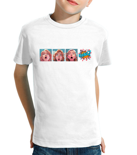 Tee Shirt Pour Enfant Manche Courte un ballon de bubblegum explese bang ta