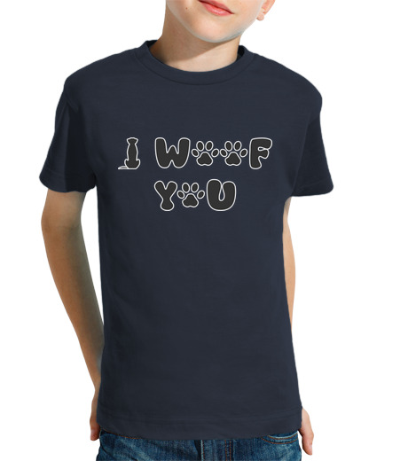 Tee Shirt Pour Enfant Manche Courte je te woof