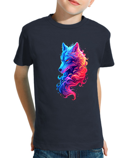 Tee Shirt Pour Enfant Manche Courte esprit de loup