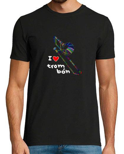 Tee Shirt Homme Manche Courte j'aime trombone