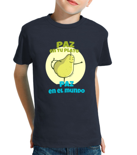 Tee Shirt Pour Enfant Manche Courte la paix dans votre assiette la paix dan