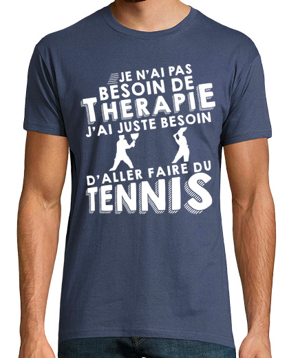 T-shirt uomo manica corta la terapia di tennis