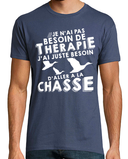 Tee Shirt Homme Manche Courte Thérapie chasse