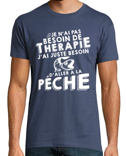 Tee Shirt Homme Manche Courte Thérapie peche