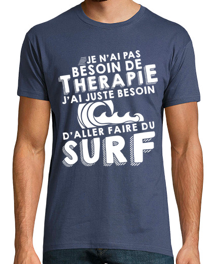 T-shirt uomo manica corta la terapia di surf