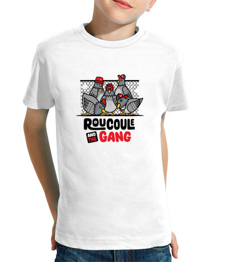 Tee Shirt Pour Enfant Manche Courte Roucoule and the gang