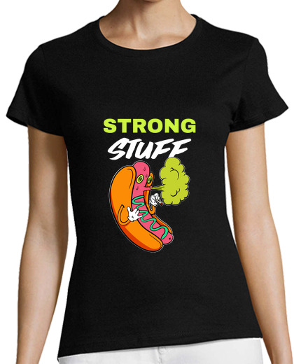 Image of strong stuff hot dog, fun stoned smoking marijuana cannabis joint