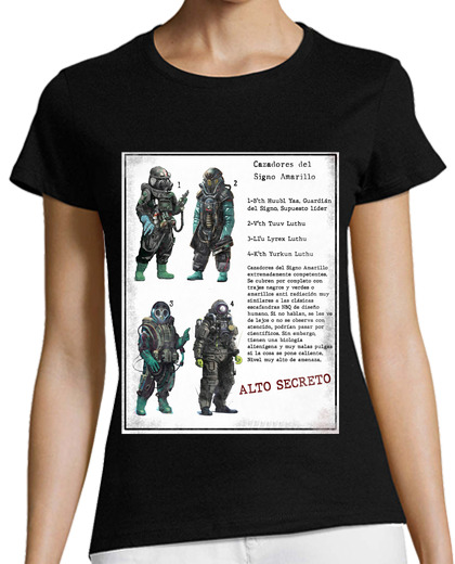 Image of the hunters of the yellow sign woman