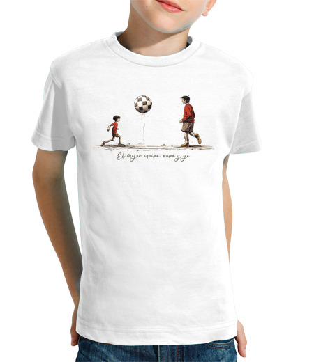 Tee Shirt Pour Enfant Manche Courte la meilleure équipe papa et moi tasse