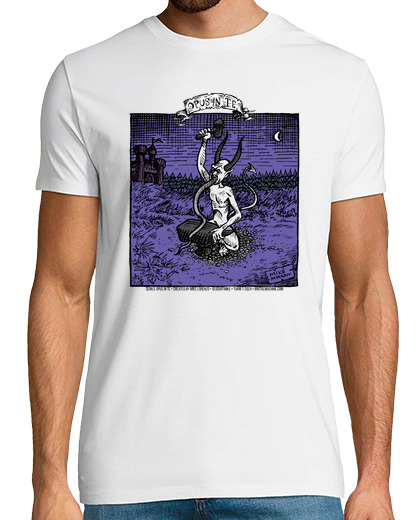 Image of gray devil hammering his tongue with color background