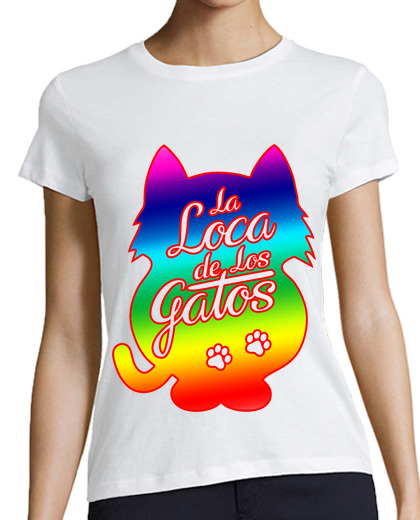 Image of the cats crazy - color background