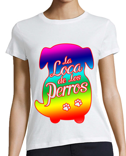 Image of the crazy dog - color background