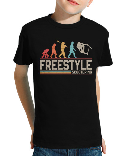 Tee Shirt Pour Enfant Manche Courte évolution de la trottinette freestyle