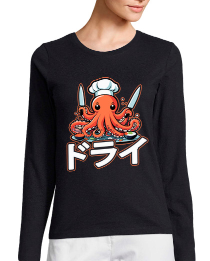 Image of Cute Sushi Octopus Chef Japanese Anime