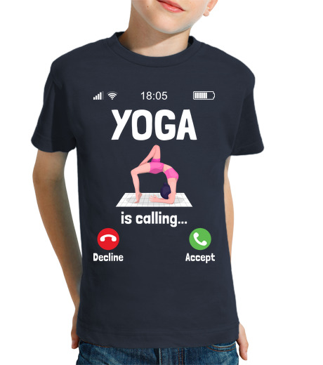 Tee Shirt Pour Enfant Manche Courte le yoga appelle