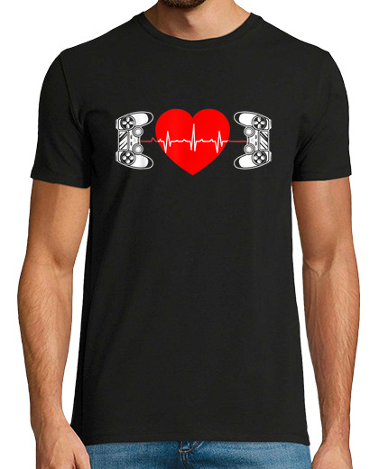 Image of gamer heart beat gaming valentine's day gift