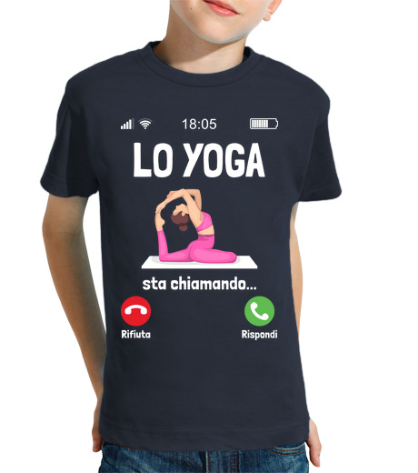 Tee Shirt Pour Enfant Manche Courte le yoga appelle