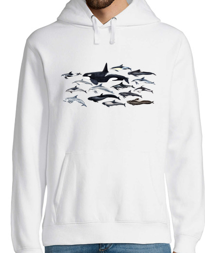 Sweat-shirt À Capuche Pour Homme jersey épaulards mâles, les dauphins et les globicéphales