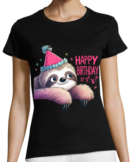 Image of Cute funny Sloth Happy Birthday Party