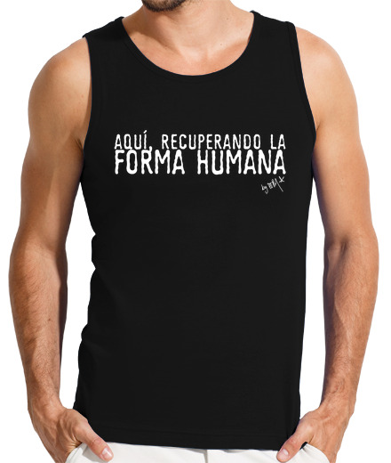 Image of human shape white letters