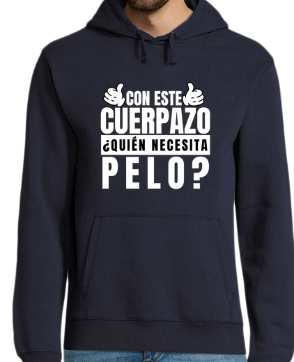 Sweat-shirt À Capuche Pour Homme Con Este Cuero Que Requiere Pelo, Calvo