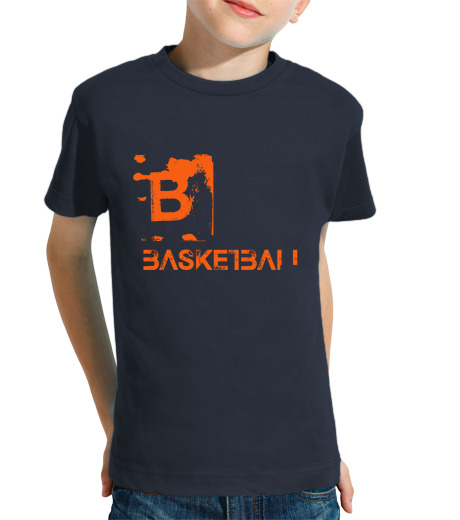 Tee Shirt Pour Enfant Manche Courte basket- all lettres je suis