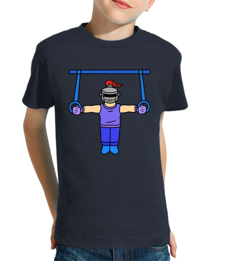 Tee Shirt Pour Enfant Manche Courte gymnastique de chevalier de dessin anim