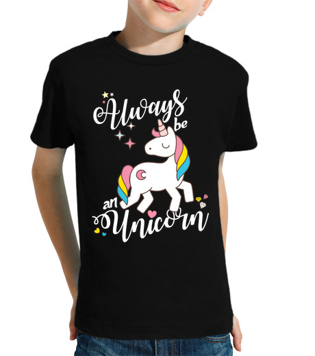 T-shirt bambino manica corta always essere un unicorno