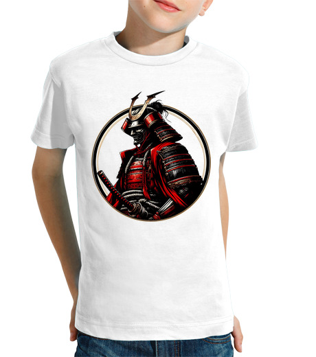 Tee Shirt Pour Enfant Manche Courte guerrier samouraï