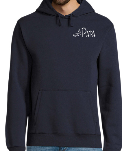 Sweat-shirt À Capuche Pour Homme Meilleur papa blanc