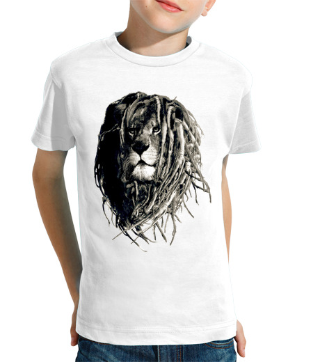 T-shirt bambino manica corta leone rasta