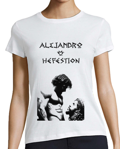 Image of alexander the great and hephaestion shadow. female t shirt