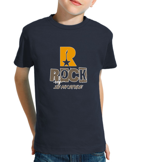 Tee Shirt Pour Enfant Manche Courte le rock est mon style