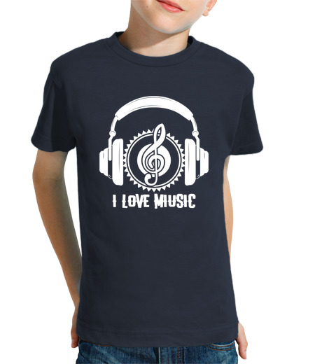 Tee Shirt Pour Enfant Manche Courte love la musique