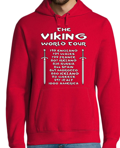 Sweat-shirt À Capuche Pour Homme sweat à capuche tour du monde viking