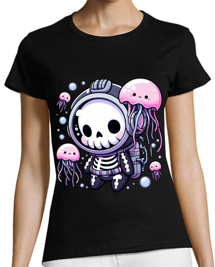 Image of Kawaii Skeleton Diver With Jellyfish