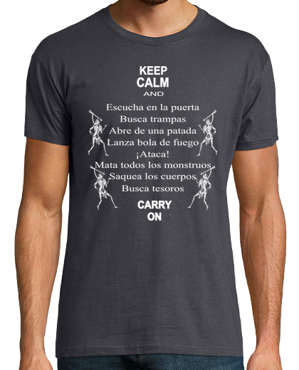 Image of role playing t-shirt - keep calm - b