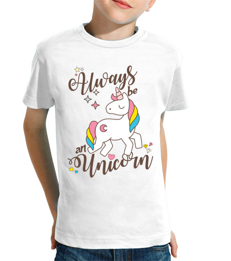 T-shirt bambino manica corta always essere un unicorno