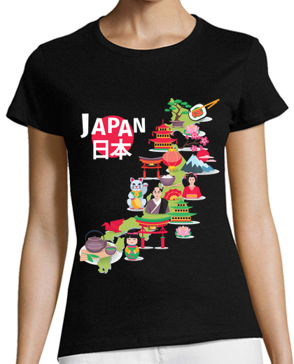 Image of Japan Flag Travel Map Japanese Pride