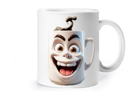 Image of crazy crazy coffee cup for pub cup coffee tea croissants